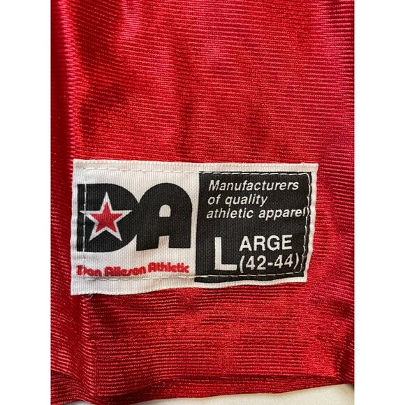 Don Alleson Top Flight Basketball Jersey mens large #12 made USA red - Picture 4 of 9